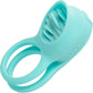 French Kiss Enhancer Silicone Rechargeable Waterproof Cock Ring By CalExotics - Blue