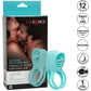 French Kiss Enhancer Silicone Rechargeable Waterproof Cock Ring By CalExotics - Blue