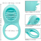 French Kiss Enhancer Silicone Rechargeable Waterproof Cock Ring By CalExotics - Blue