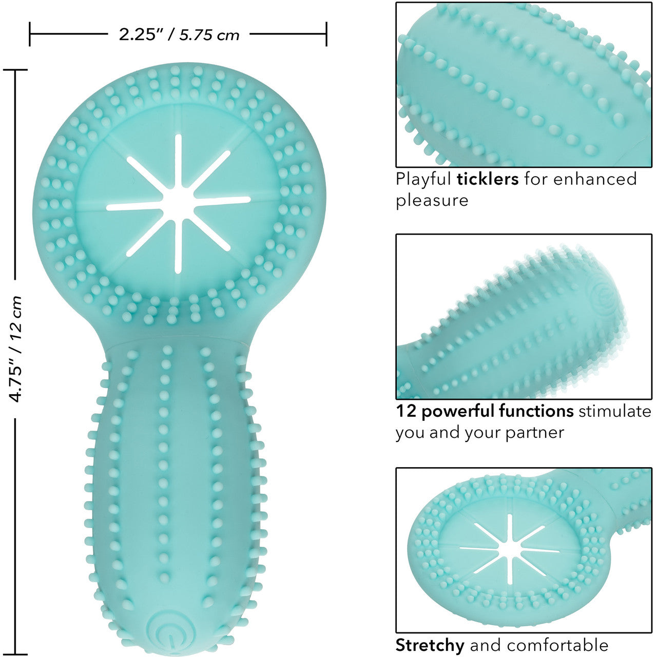 Silicone Rechargeable Elite 12X Enhancer Vibrating Cock Ring By CalExotics