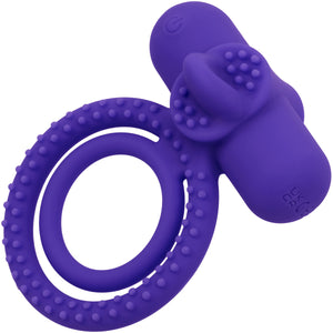 Silicone Rechargeable Dual Climaxer Vibrating Cock Ring By CalExotics