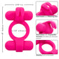 Silicone Rechargeable Rockin’ Rabbit® Vibrating Cock Ring By CalExotics