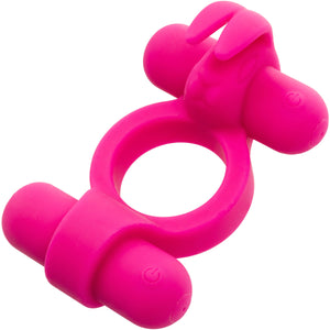 Silicone Rechargeable Rockin’ Rabbit® Vibrating Cock Ring By CalExotics