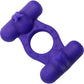 Silicone Rechargeable Triple Orgasm Enhancer Vibrating Cock Ring By CalExotics - Purple