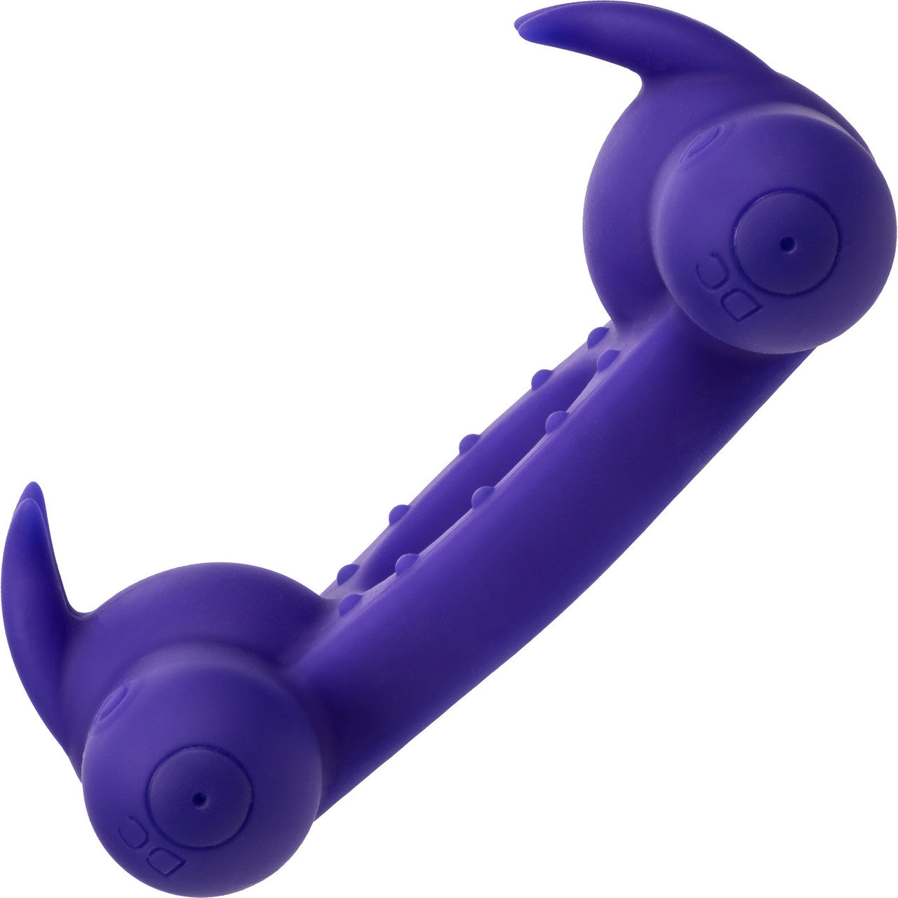 Silicone Rechargeable Triple Orgasm Enhancer Vibrating Cock Ring By CalExotics - Purple