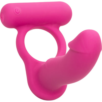 Silicone Rechargeable Double Diver Vibrating Cock Ring By CalExotics