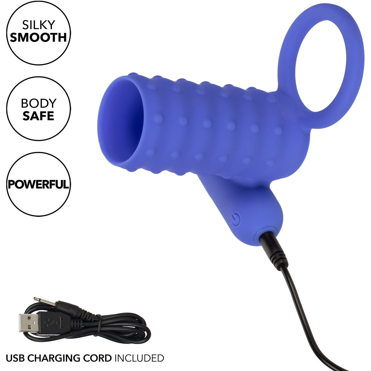 Silicone Rechargeable Endless Desires Enhancer Vibrating Cock Ring By CalExotics - Purple