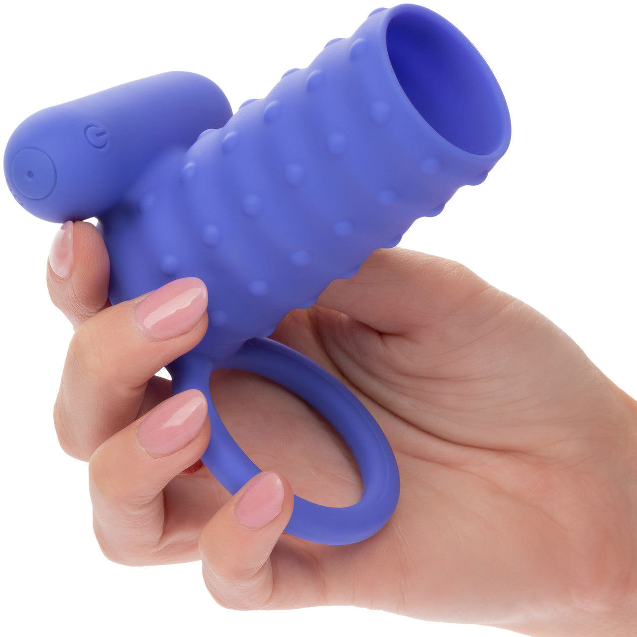 Silicone Rechargeable Endless Desires Enhancer Vibrating Cock Ring By CalExotics - Purple