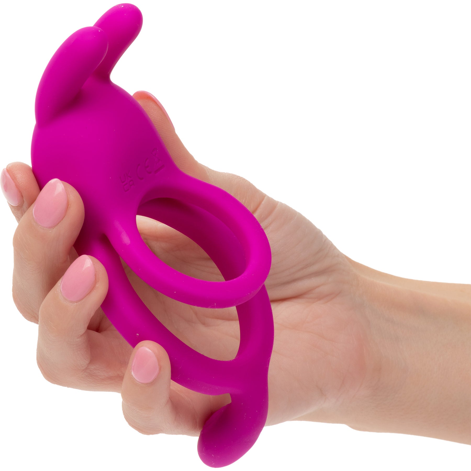 Closer™ Touch Intimate Rechargeable Vibrating Silicone Cock Ring With Ball Strap