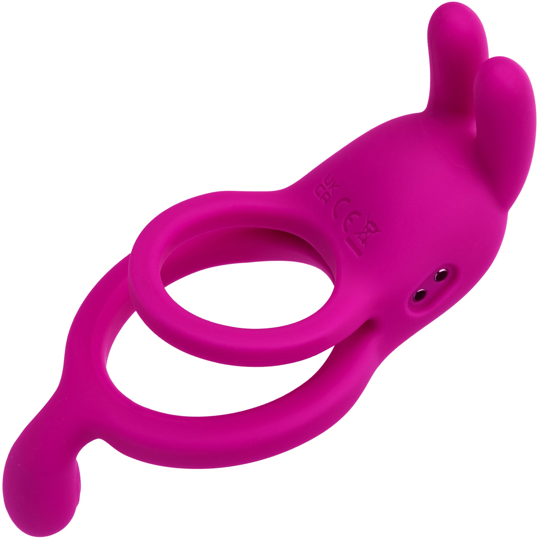 Closer™ Touch Intimate Rechargeable Vibrating Silicone Cock Ring With Ball Strap