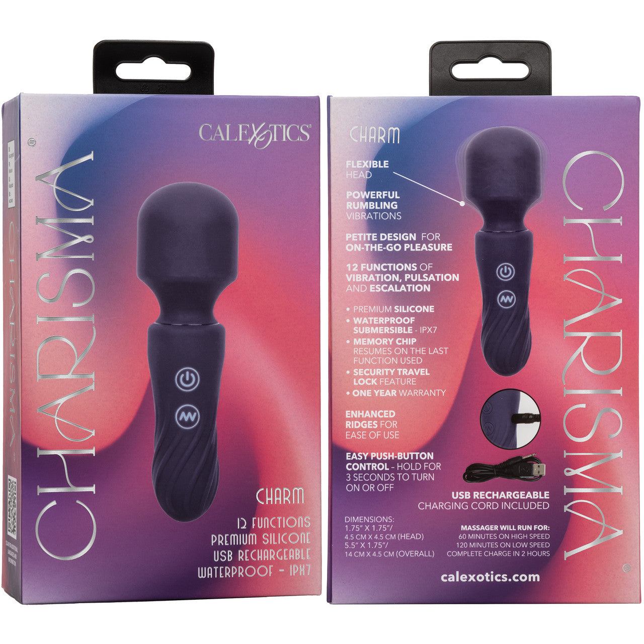 Charisma Charm Rechargeable Waterproof Silicone Mini Wand Vibrator By CalExotics