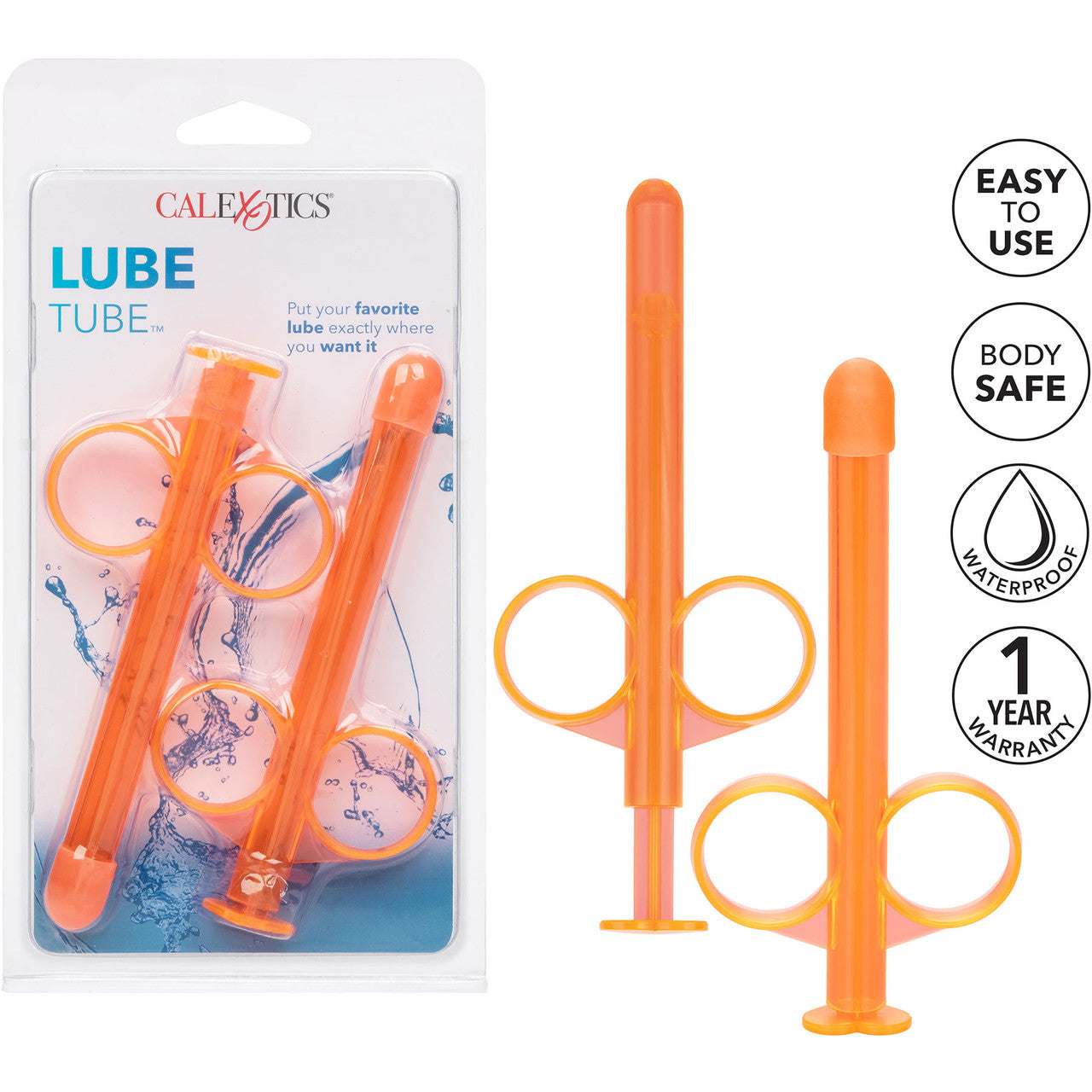 Lube Tube Lubricant Applicator, Set Of 2 By CalExotics - Orange