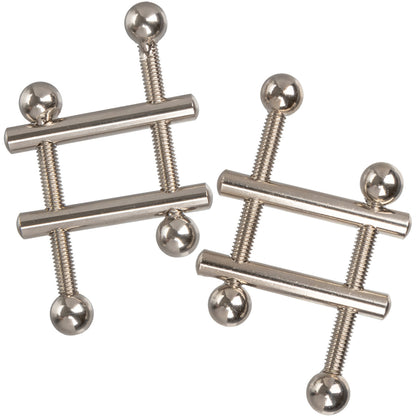 Nipple Grips Crossbar Nipple Vices By CalExotics - Silver