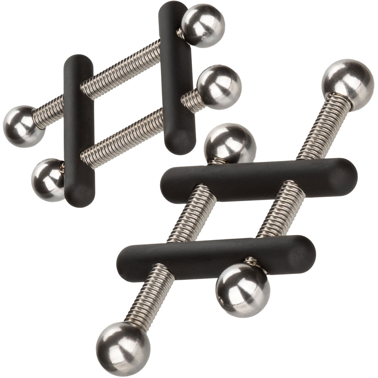 Nipple Grips Power Grip Crossbar Nipple Vices By CalExotics - Black & Silver