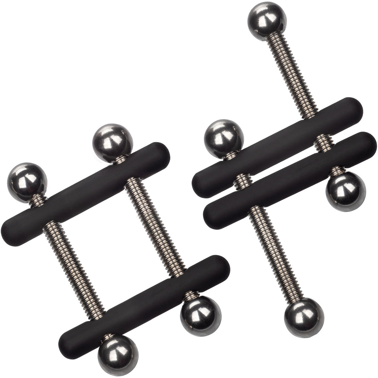 Nipple Grips Power Grip Crossbar Nipple Vices By CalExotics - Black & Silver