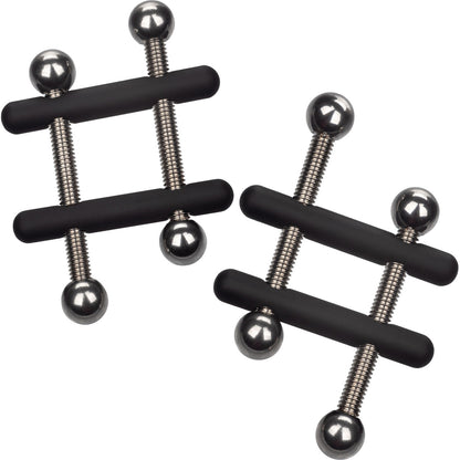 Nipple Grips Power Grip Crossbar Nipple Vices By CalExotics - Black & Silver