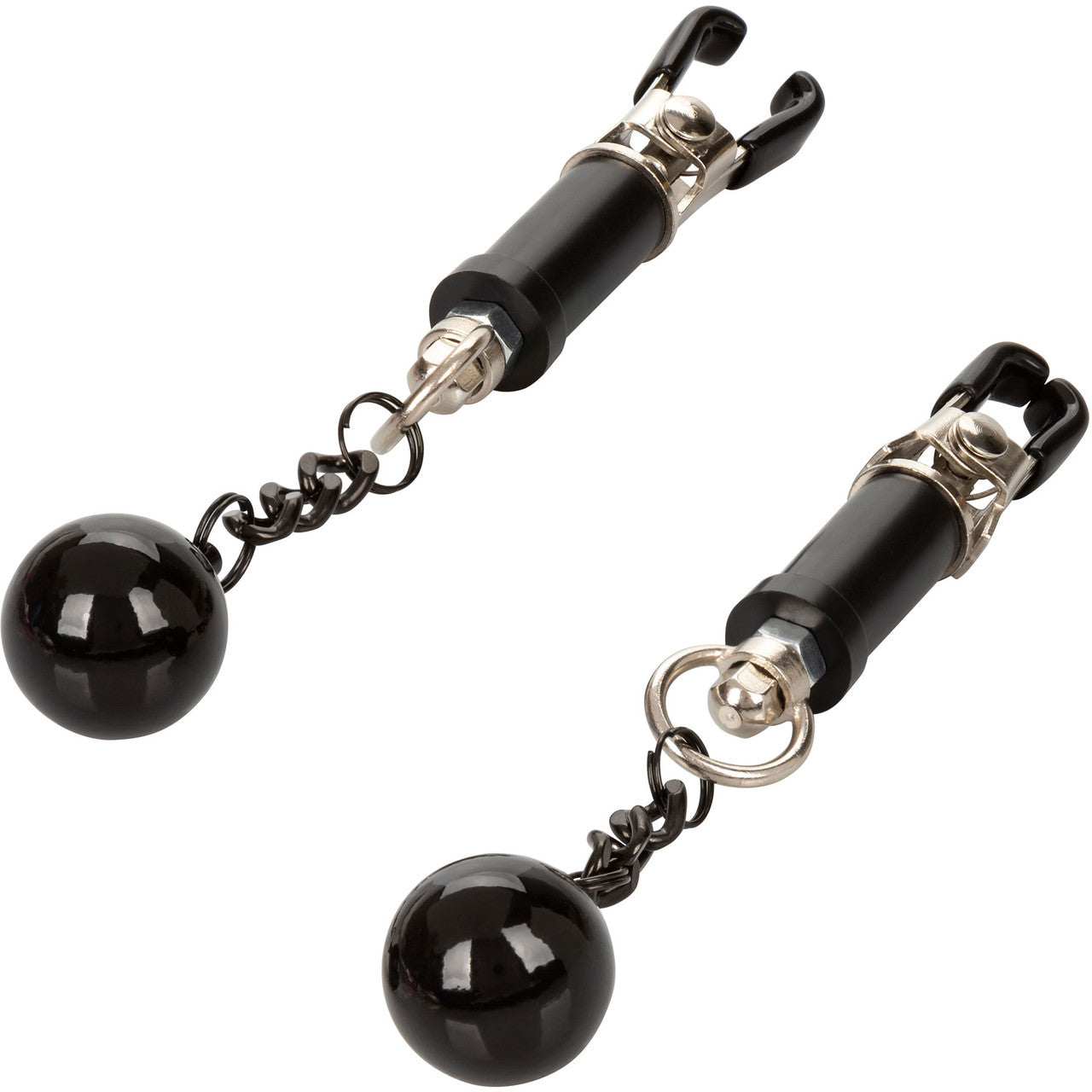 Nipple Grips Weighted Twist Nipple Clamps by CalExotics - Black