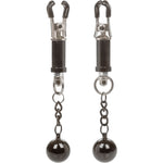 Nipple Grips Weighted Twist Nipple Clamps by CalExotics - Black