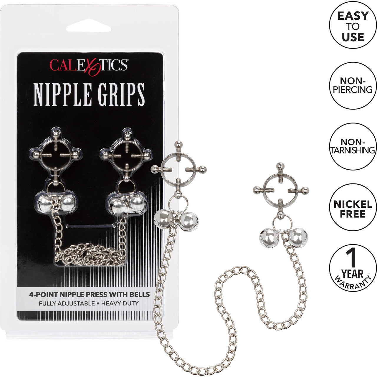 Nipple Grips 4-Point Nipple Press With Bells By CalExotics