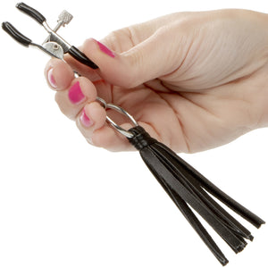 Nipple Play Playful Tassels Nipple Clamps By CalExotics - Black