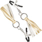 Nipple Play Playful Tassels Nipple Clamps By CalExotics - Gold