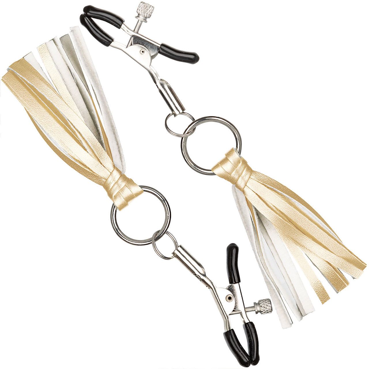 Nipple Play Playful Tassels Nipple Clamps By CalExotics - Gold