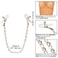 Nipple Play Crystal Chain Nipple Clamps by CalExotics - White