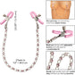 Nipple Play Crystal Chain Nipple Clamps by CalExotics - Pink