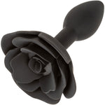 Forbidden Small Rose Silicone Butt Plug By CalExotics - Black