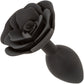 Forbidden Large Rose Silicone Butt Plug By CalExotics - Black