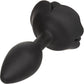 Forbidden Large Rose Silicone Butt Plug By CalExotics - Black