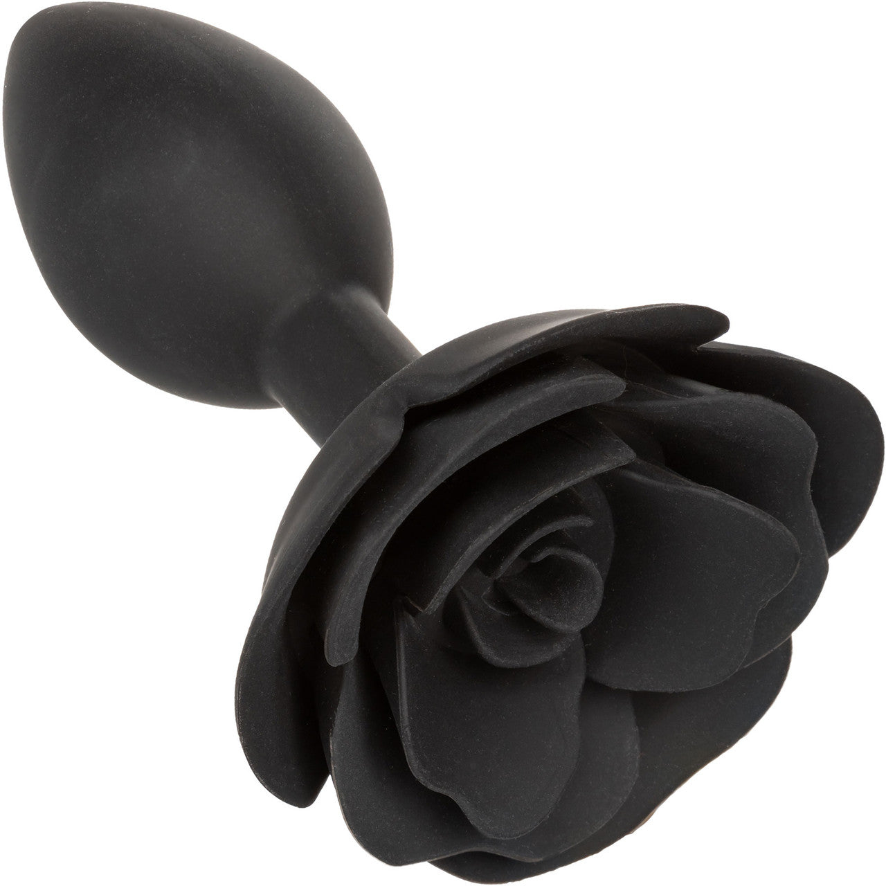 Forbidden Large Rose Silicone Butt Plug By CalExotics - Black