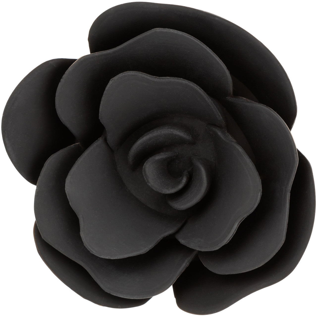 Forbidden Large Rose Silicone Butt Plug By CalExotics - Black