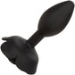 Forbidden Large Rose Silicone Butt Plug By CalExotics - Black