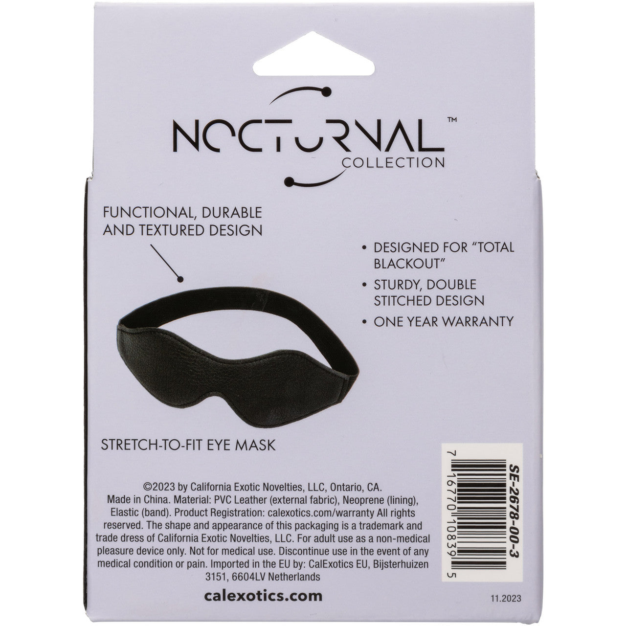 Nocturnal Collection Eye Mask By CalExotics