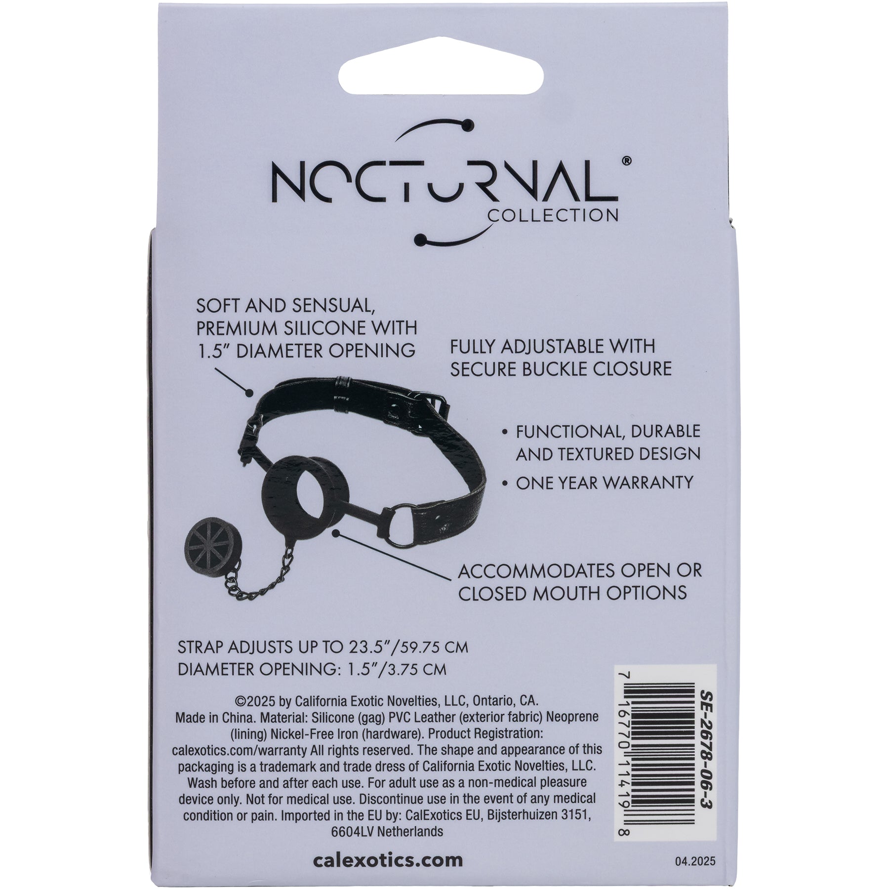 Nocturnal® Collection Stopper Gag By CalExotics