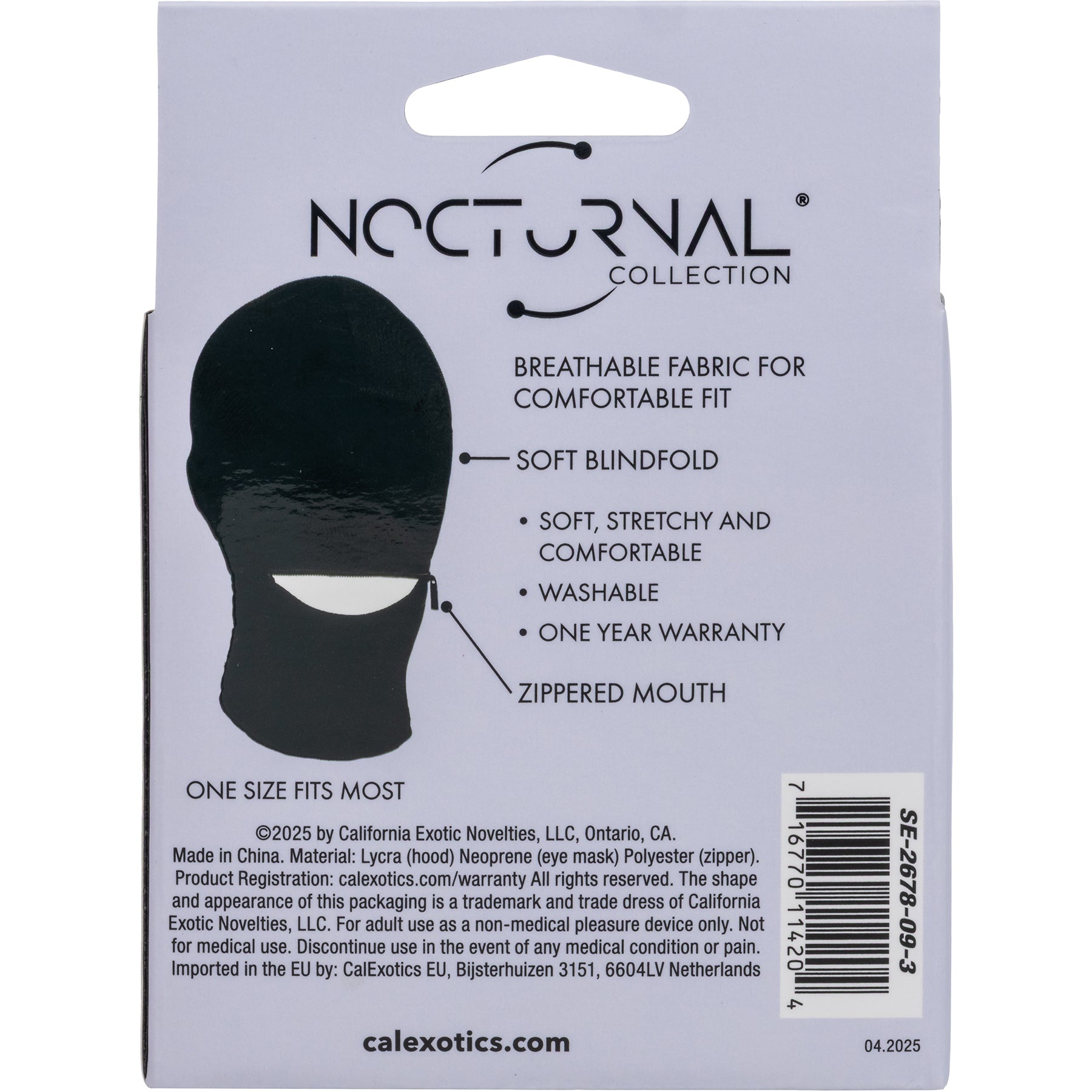 Nocturnal® Collection Fetish Hood By CalExotics