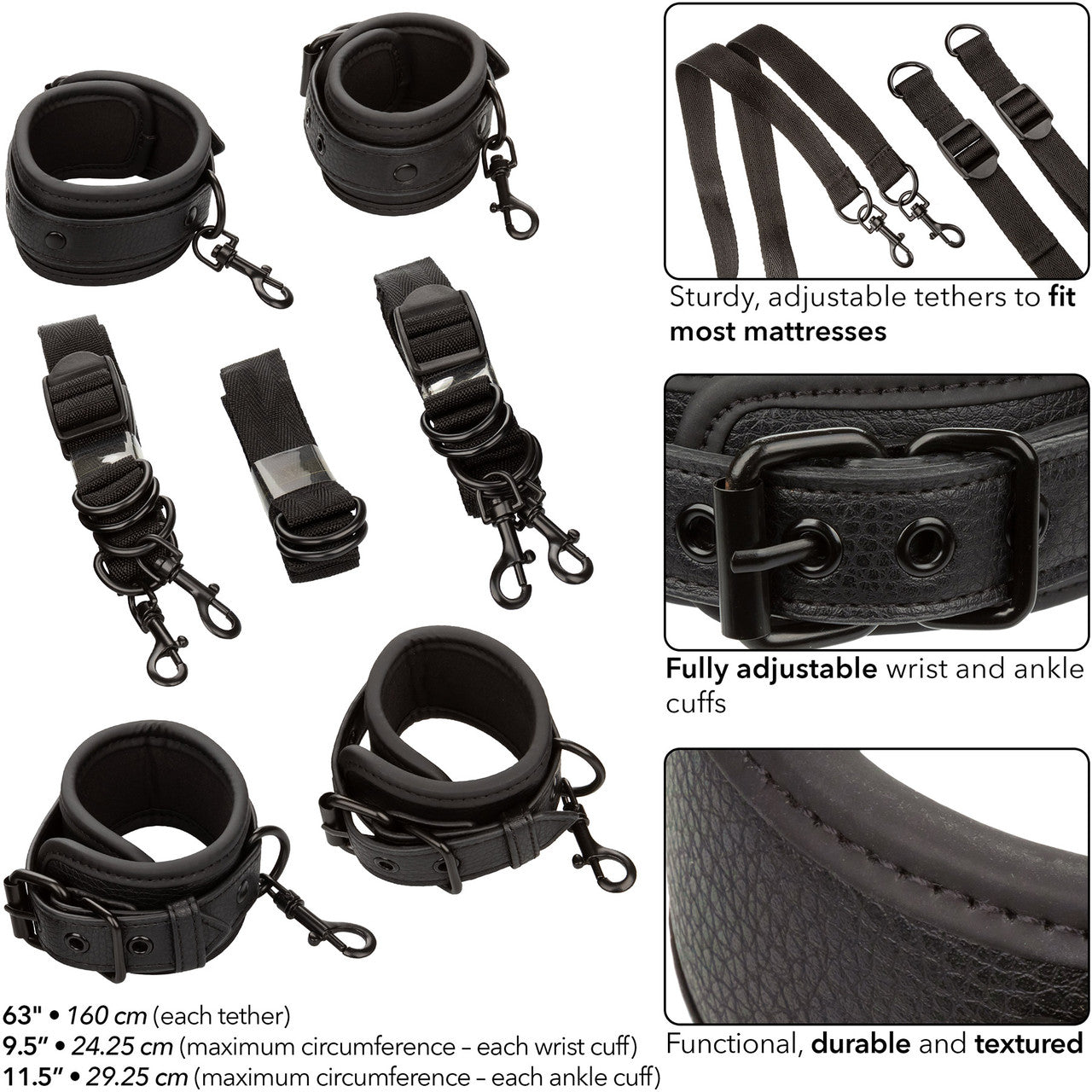 Nocturnal Collection Bed Restraints By CalExotics