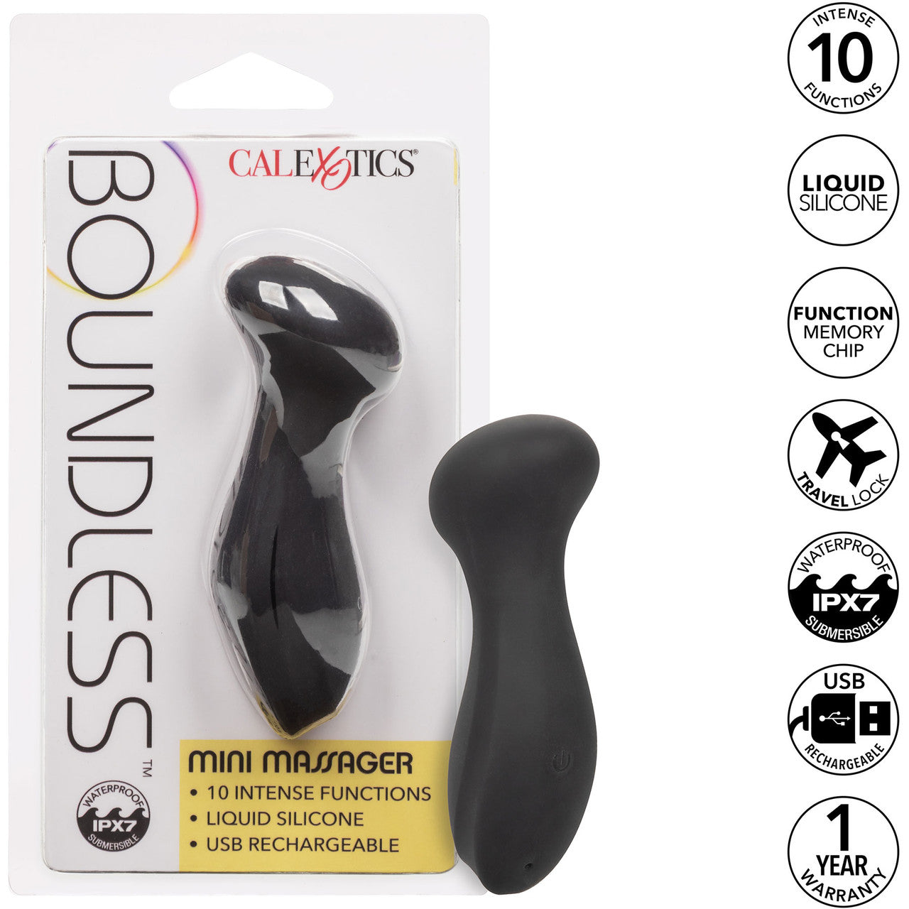 Boundless Mini Massager Rechargeable Waterproof Silicone Clitoral Stimulator By CalExotics