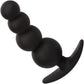 Boundless Beaded Plug Silicone Butt Plug By CalExotics - Black