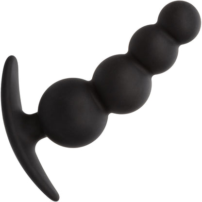 Boundless Beaded Plug Silicone Butt Plug By CalExotics - Black