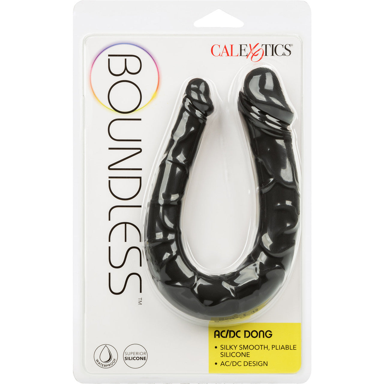 Boundless AC/DC Dong Silicone Double Dildo By CalExotics - Black