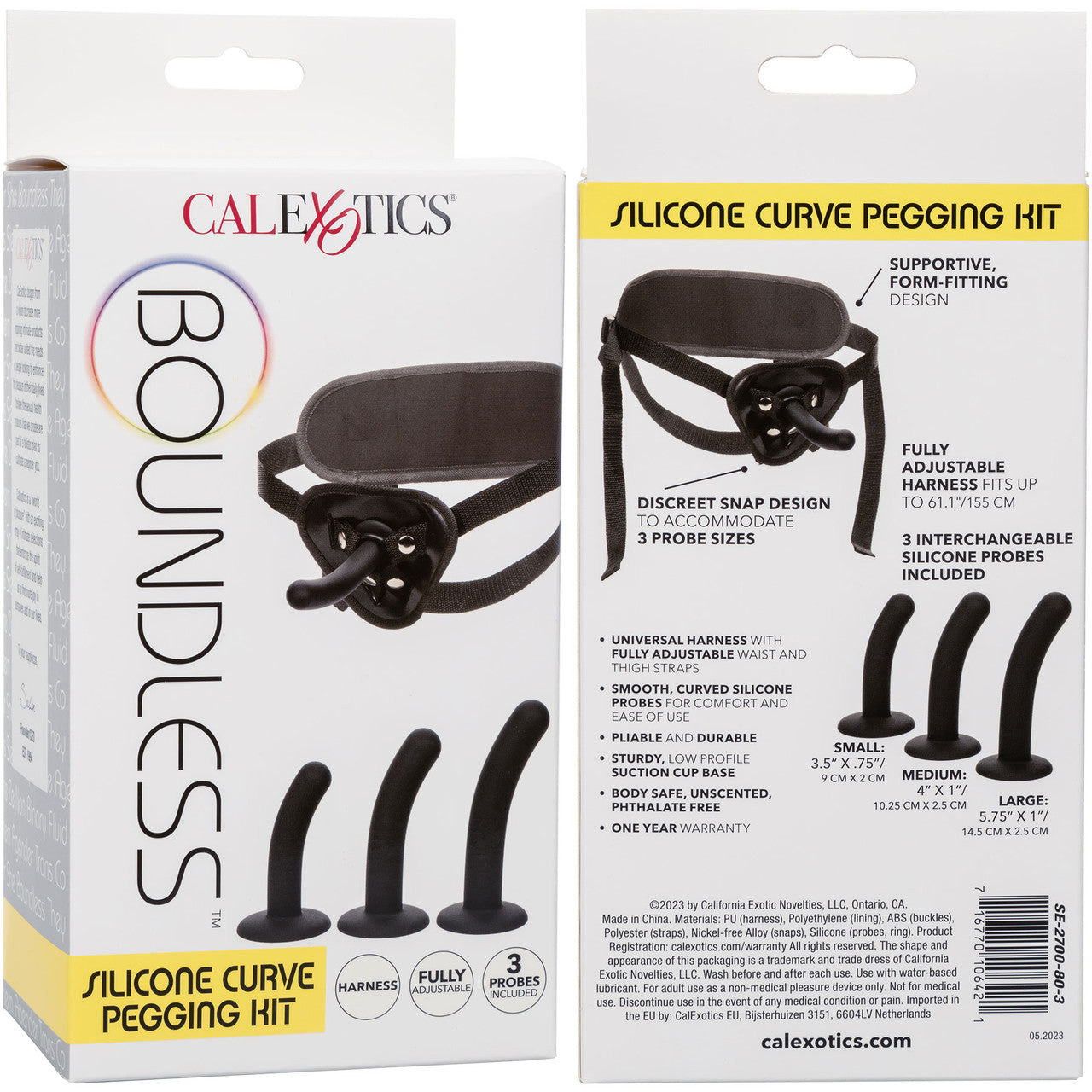 Boundless Silicone Curve Pegging Kit With 3 Probes By CalExotics