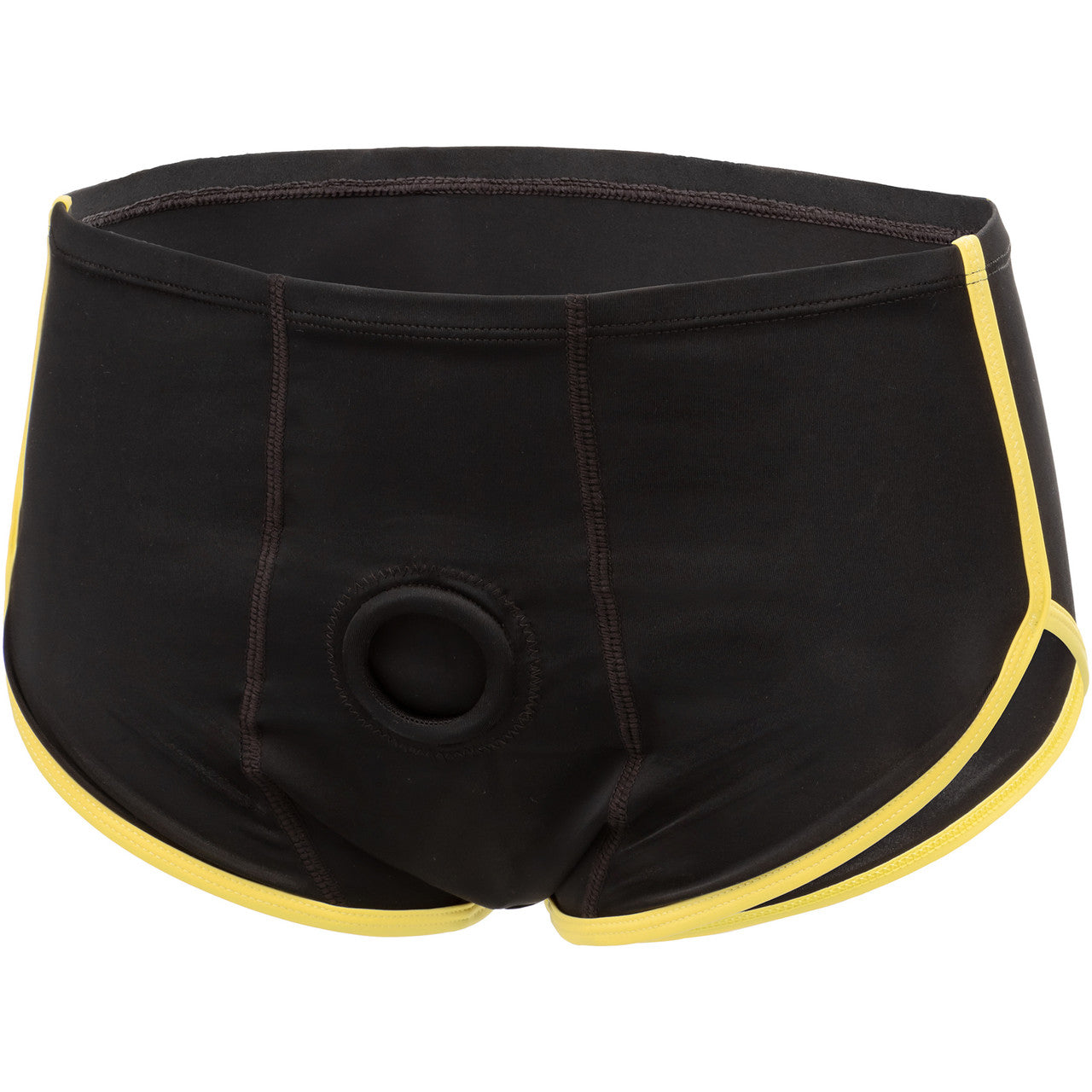 Boundless Black & Yellow Brief Strap-On Harness By CalExotics - Small - Medium