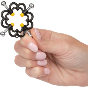 Boundless Nipple Grips Power Grip 4-Point Nipple Press By CalExotics - Black