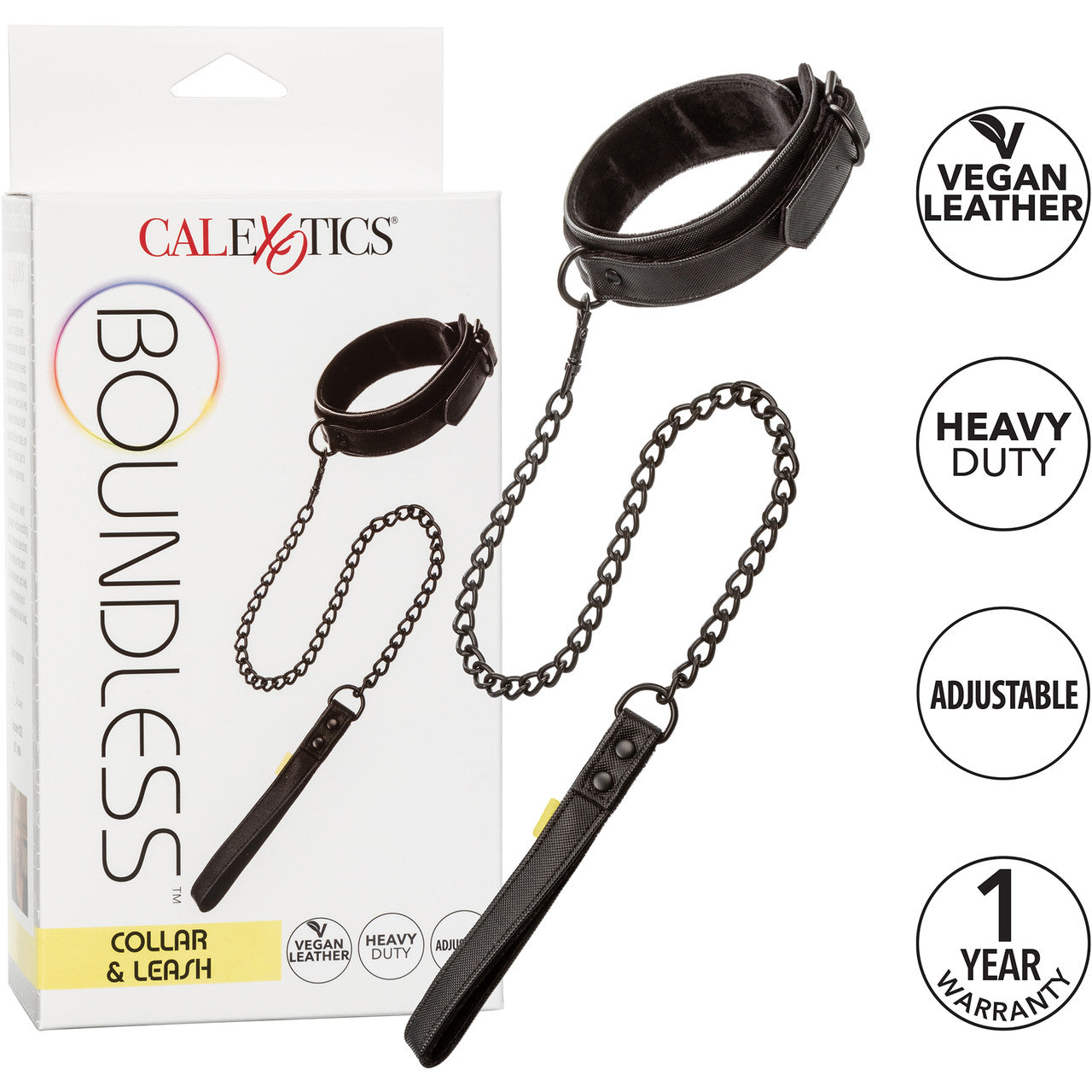 Boundless Vegan Leather Collar & Leash by CalExotics