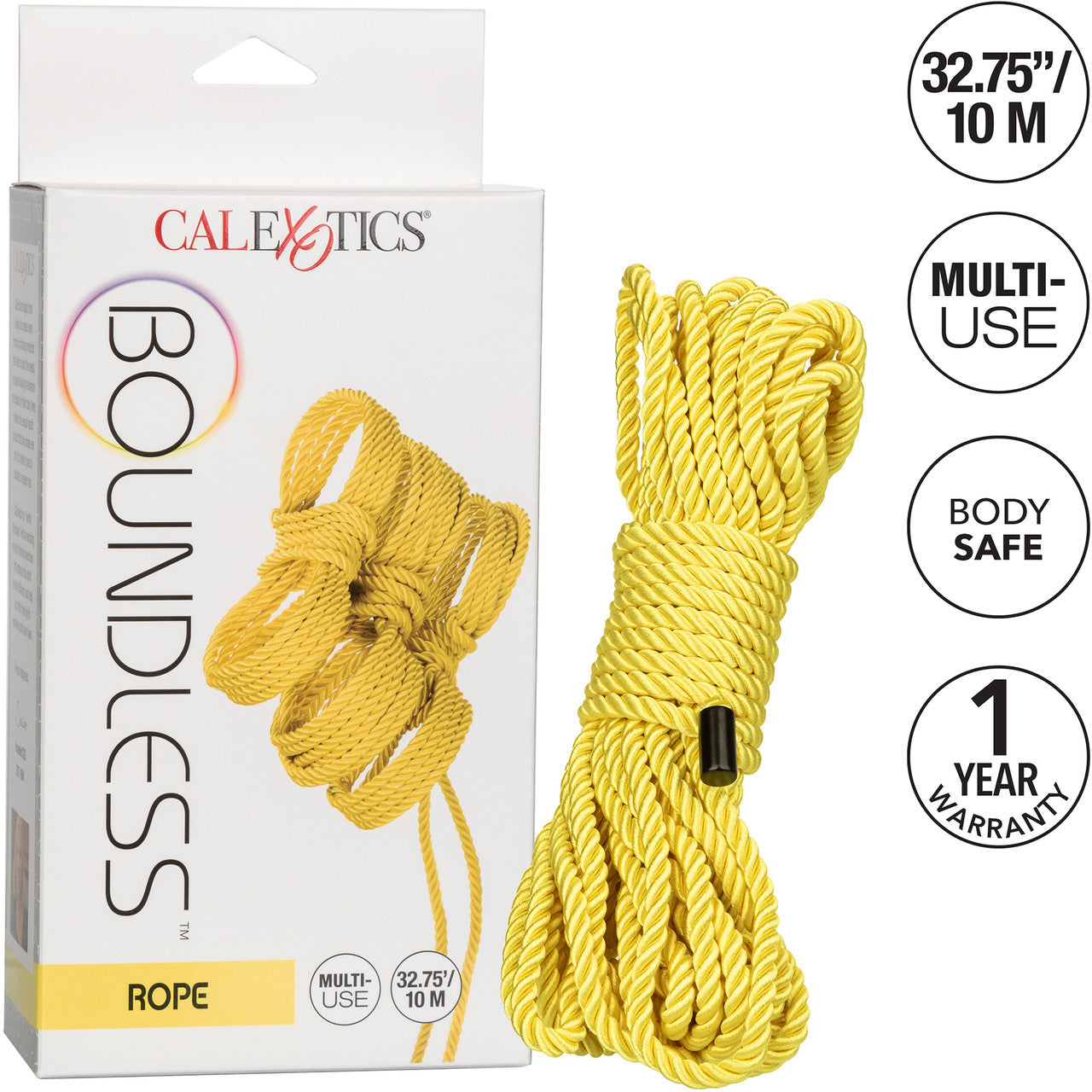 Boundless Rope by CalExotics 32.75' - Yellow