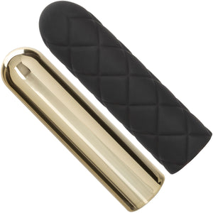 Raven Quilted Seducer Rechargeable Waterproof Bullet Vibrator With Silicone Sleeve By CalExotics