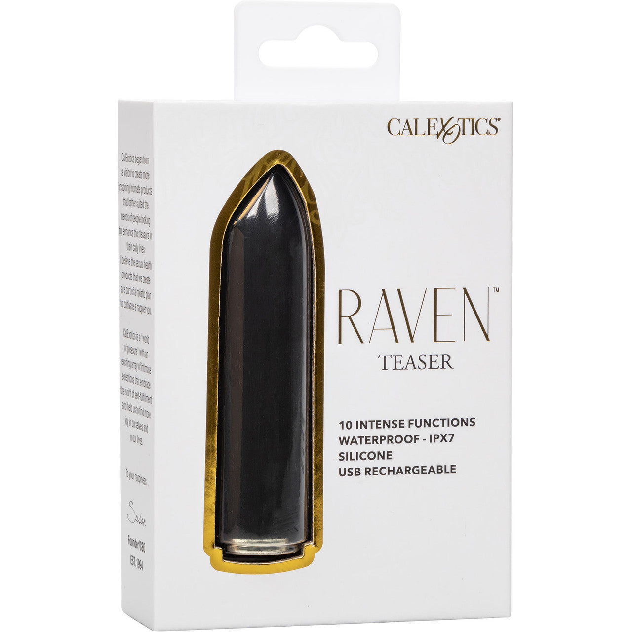 Raven Teaser Rechargeable Waterproof Bullet Vibrator With Silicone Pinpoint Sleeve By CalExotics