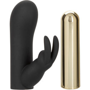 Raven Bunny Rechargeable Waterproof Bullet Vibrator With Silicone Rabbit Sleeve By CalExotics